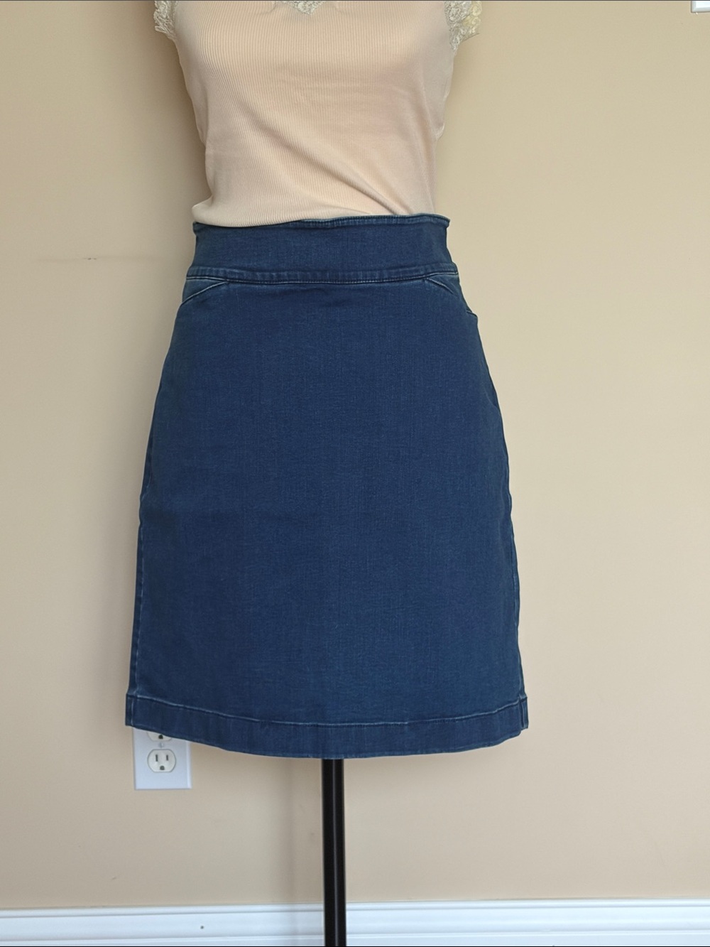 Talbots Navy Denim Mini Skirt